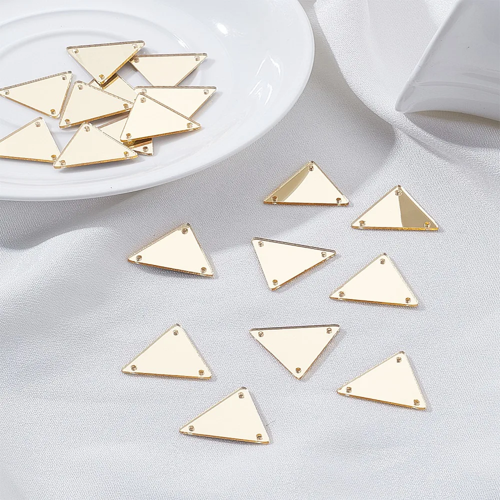 

1 комплект, 50 шт., пришивные зеркальные стразы, акриловые кусочки с отверстиями для костюмов, вечерние платья, одежда, украшение свадебного платья