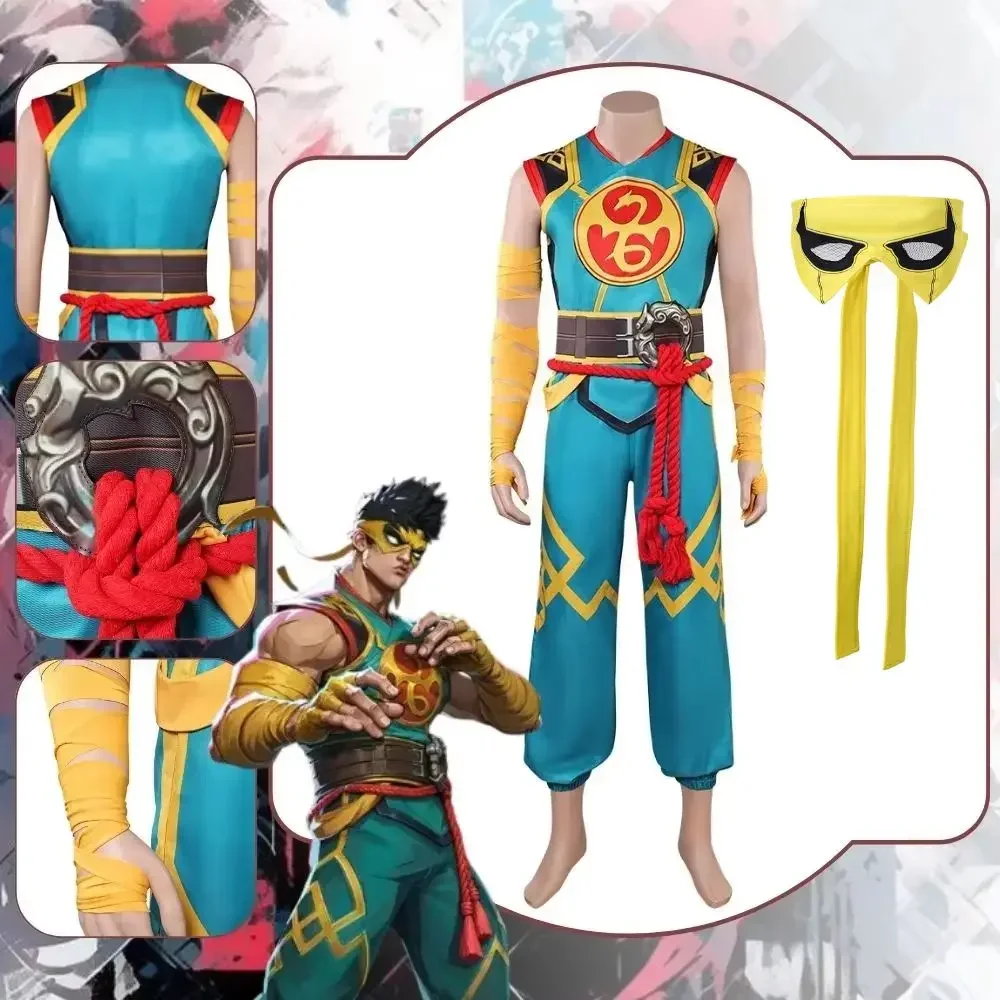 

Rivals Iron Fist Cosplay Fantasia Men Costume Disguise Adult Clothes Roleplay Top Pants Belt Outfits Halloween Suit 2025 HotSale