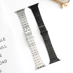 Luxury AP Strap For Apple Watch 8 Ultra 49mm 7 45mm 41mm watchband For iWatch 6 SE 44mm 40mm Band Stainless Steel Soild Bracelet