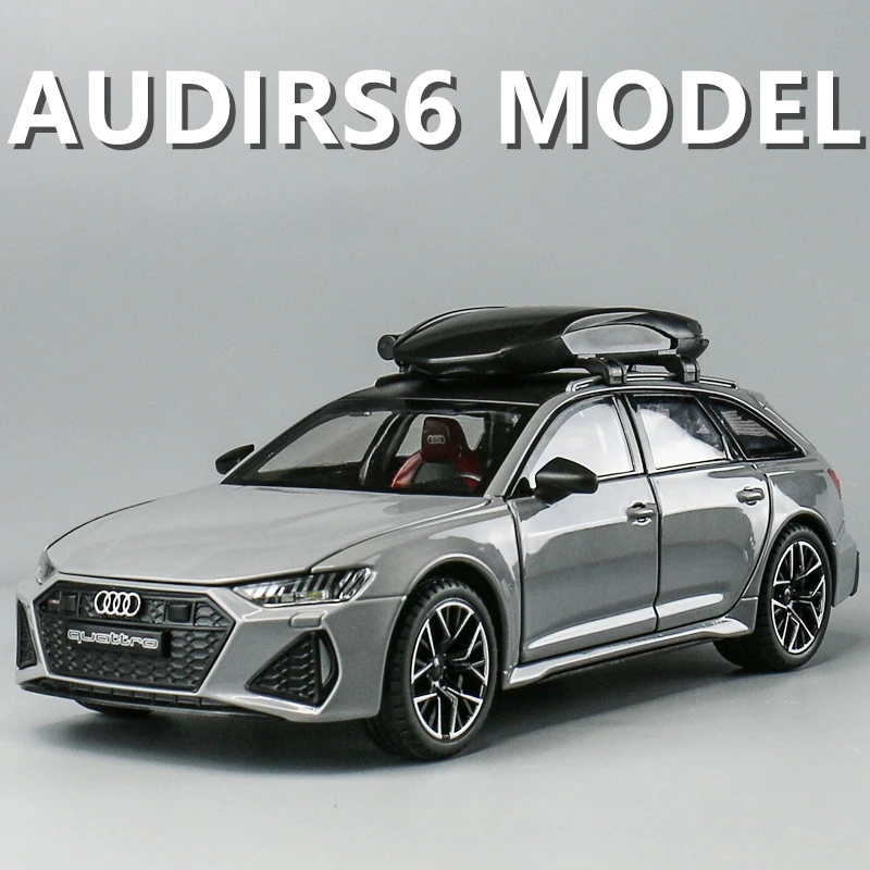 1:24 Audi RS6 Station Wagon 2022 Alloy Model Car Toy Diecasts Metal Casting Sound and Light Car Toys Vehicle