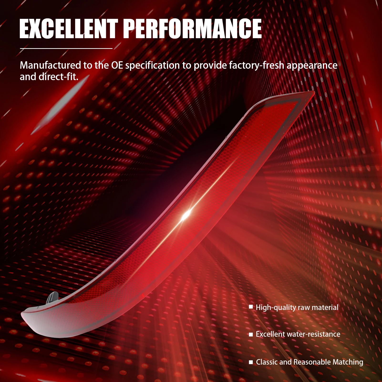 

Rear Reflector Rear Light Reflector Bumper Rear Bumper Rear Light Rear Left 7N0945105B for Sharan 7N Alhambra 2010 Onwards