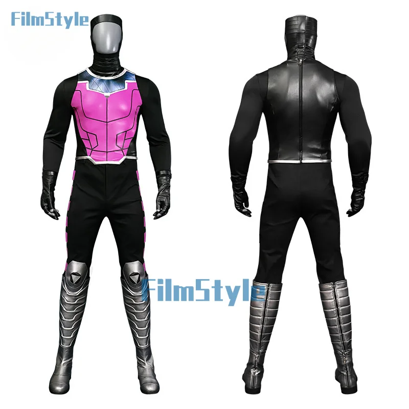 Gambit Cosplay Costume Remy Etienne LeBeau Leather Trench Jumpsuit Headmask Fullset Outfits Halloween Party Roleplay Uniform