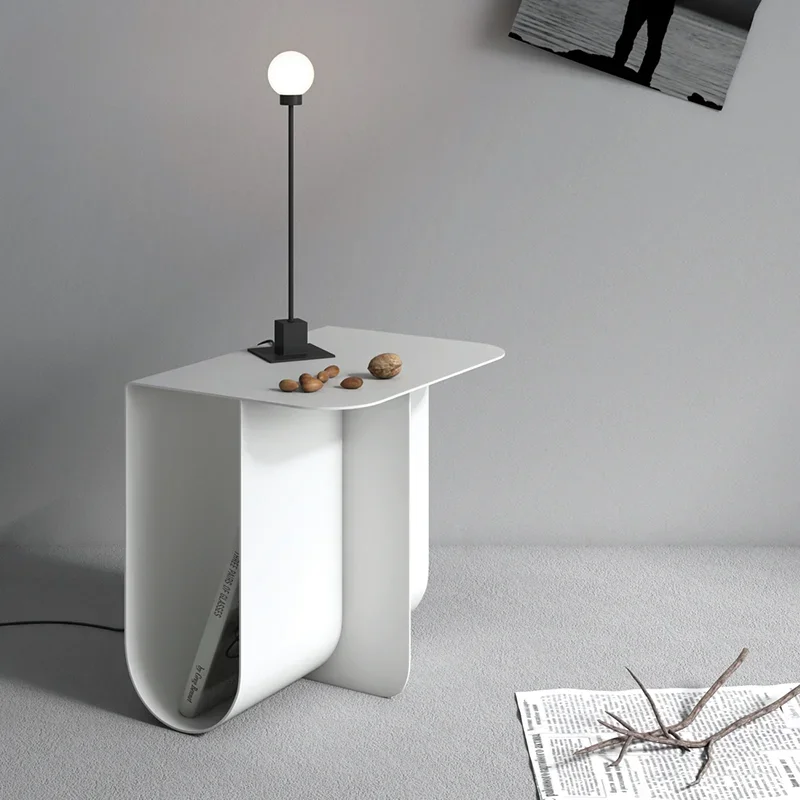 Mini Stainless Steel Sofa Side Table Designer Minimalist Living Room Table Modern Bedside Tables