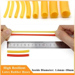 Nature Latex Rubber Hoses ID1.6~18mm OD3.2~22mm High Resilient Surgical Medical Tube Yellow DIY Slingshot Catapult Elastic Band