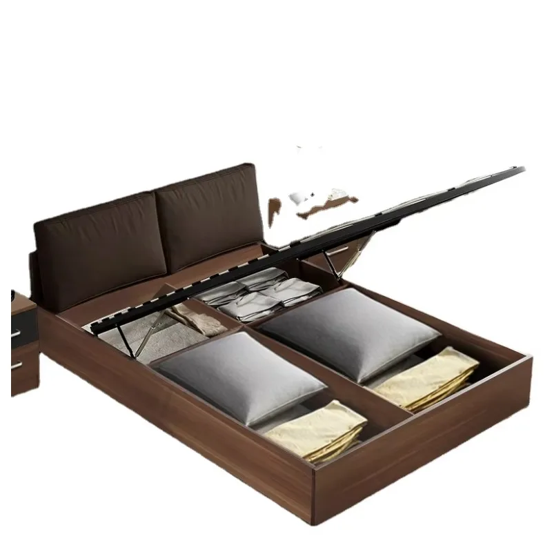 

Hot Selling Modern Bed 1.8m king Size Double Bed With Storage and Charging Function