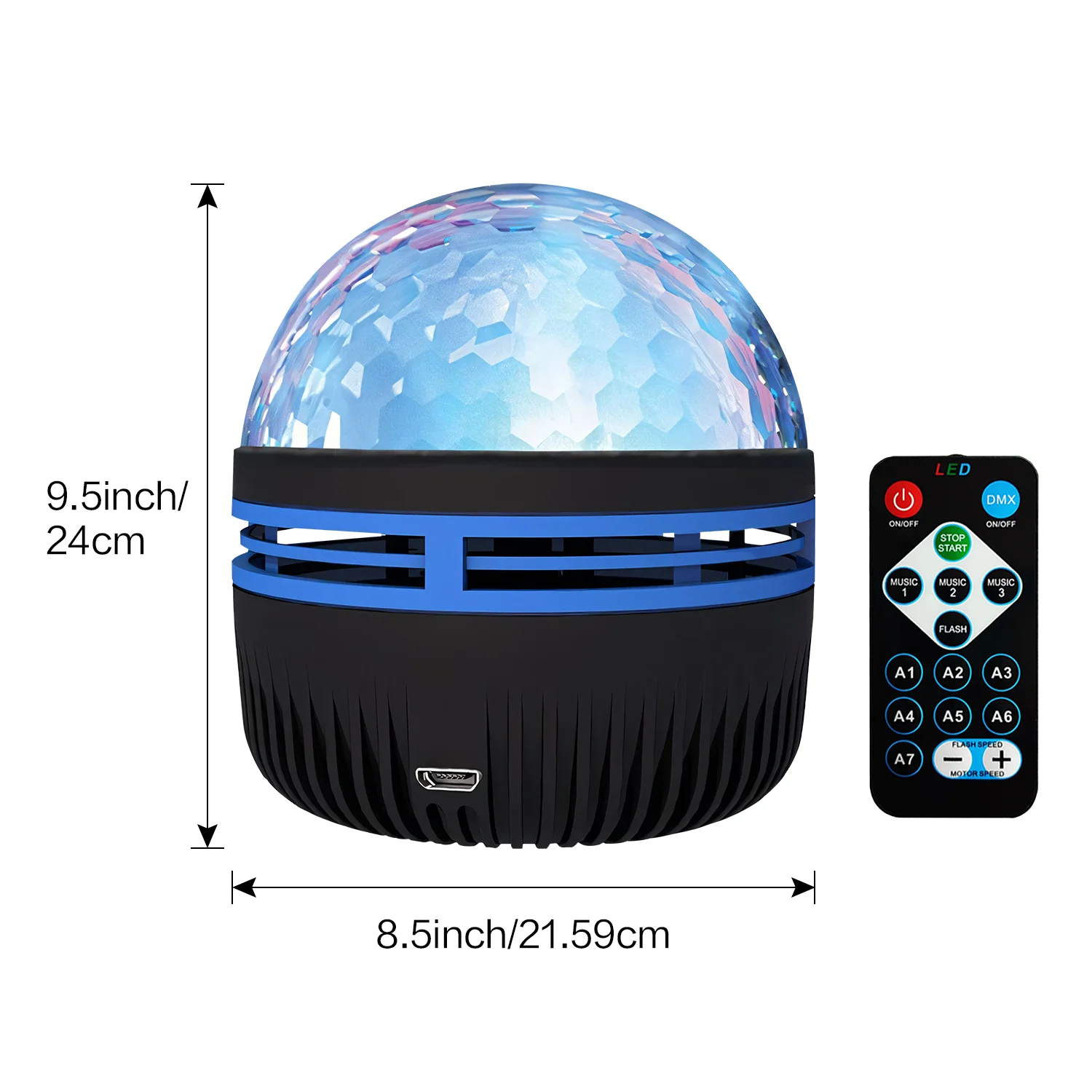 RGB Color Changing Water Wave Projection Lamp USB Powered 5V Remote Control Auto Flowing Sound Sensor Night Light For Festival Room Decoration view 5