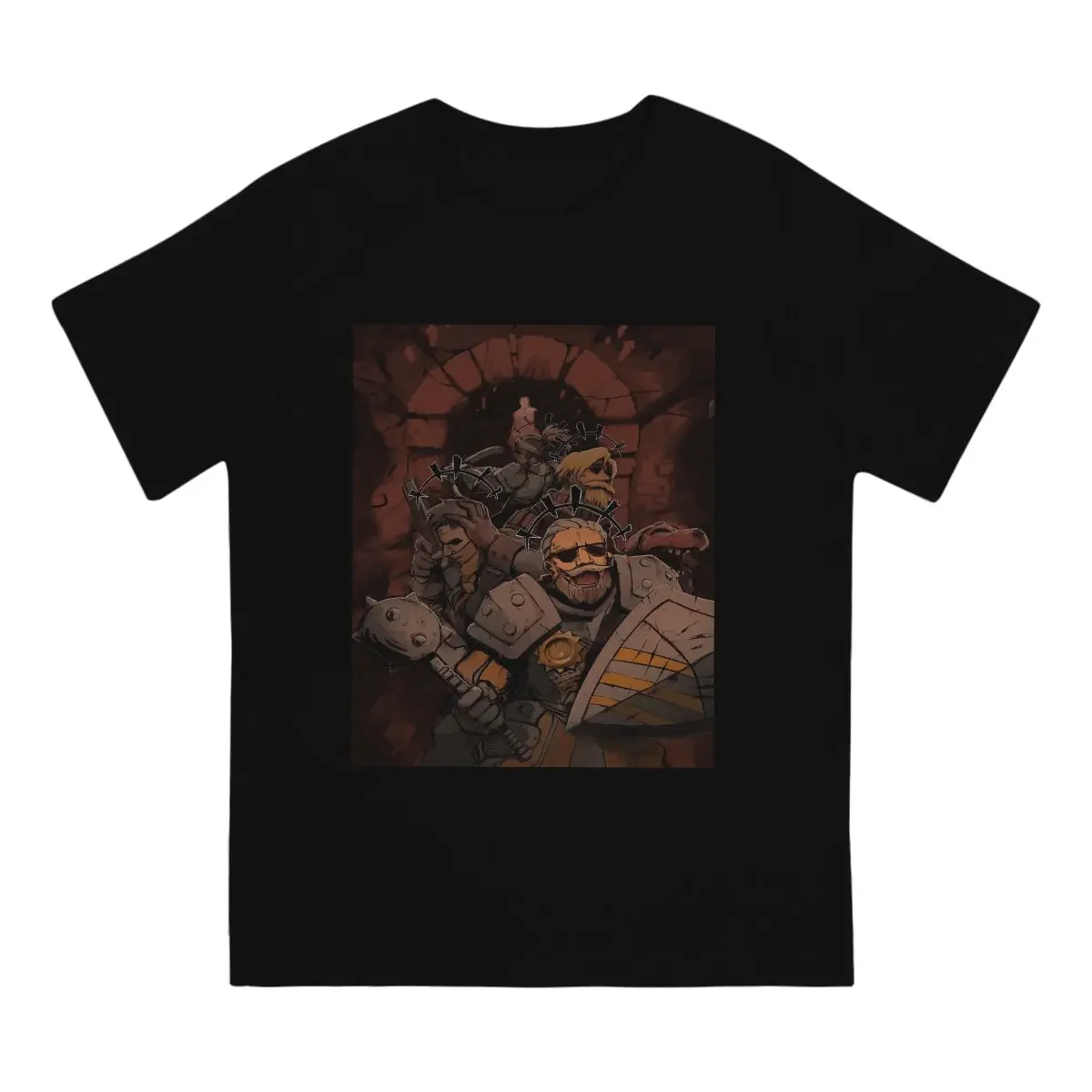 Men's T-Shirt Old Soldier Leisure Cotton Tees Short Sleeve Darkest Dungeon Game T Shirt Crew Neck Clothes Graphic