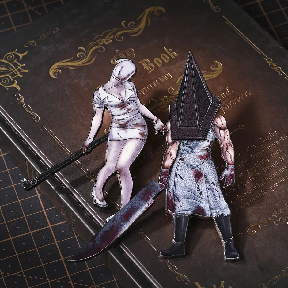 

2pcs/set Silent Hill Movie Game Enamel Pin Badge Metal Hat Flair Punk Brooch