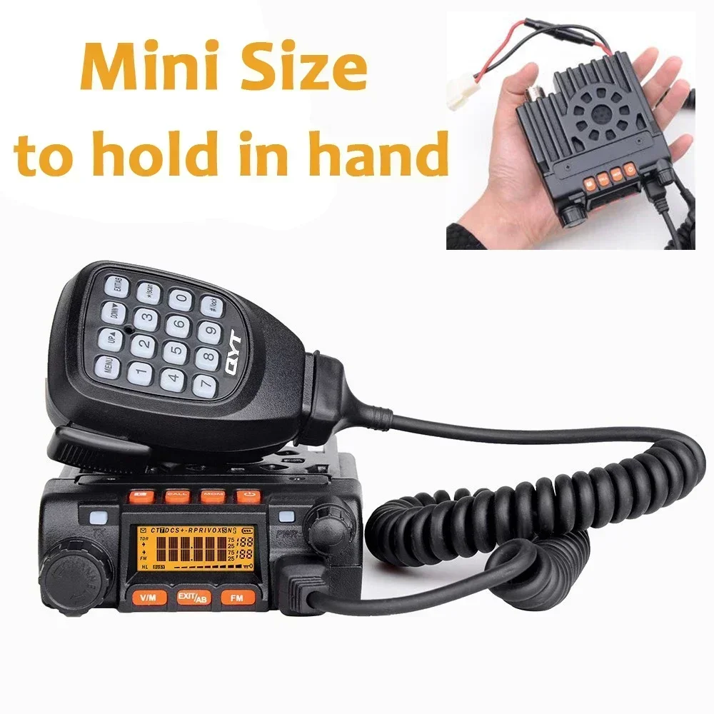 Radio HT Mini Dual Band US.EU KT-8900 25W High Power, Jangkauan Jauh untuk Kendaraan