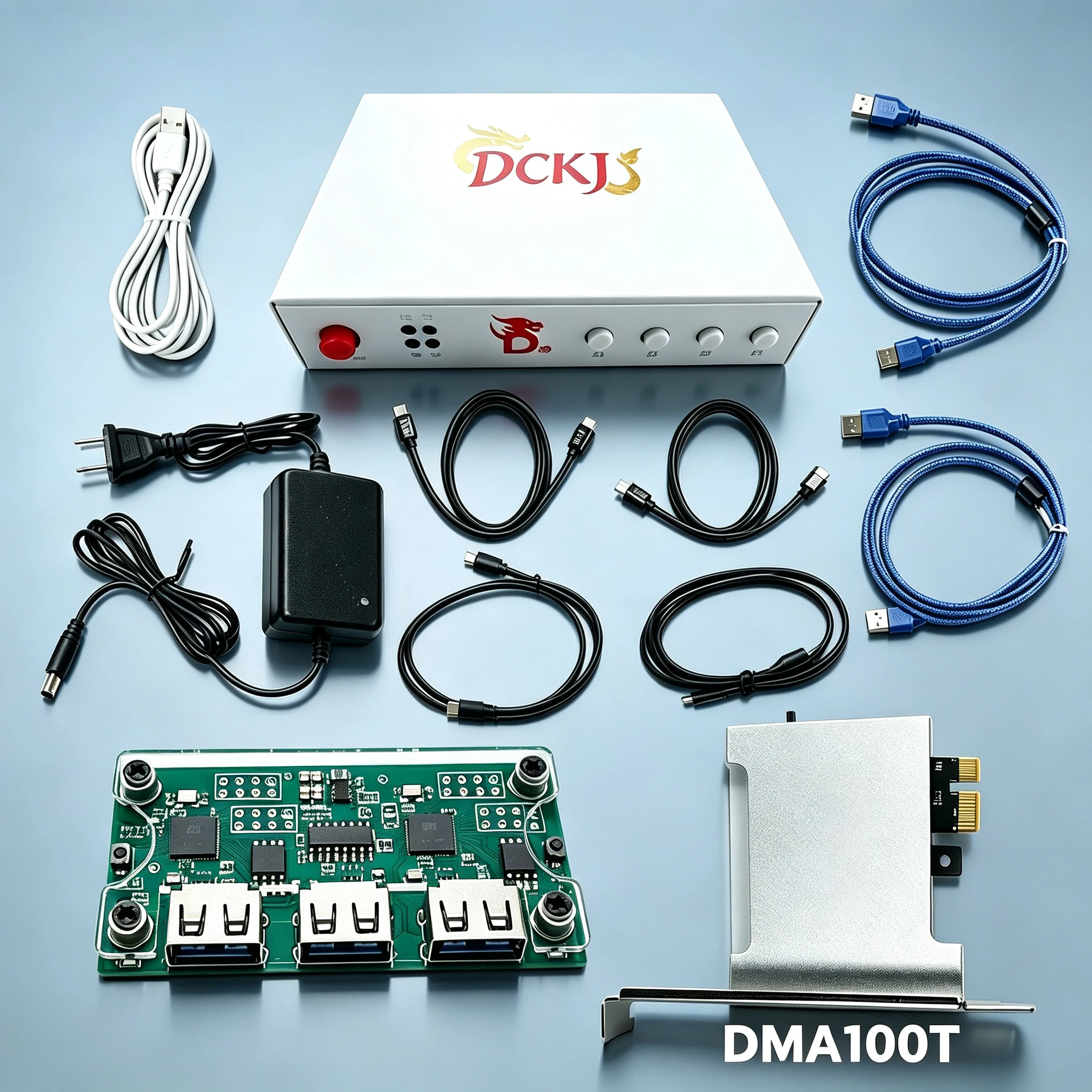 DMA 100t Bundle DMA FPGA 100t Karte ohne Firmware + DICHEN DC241DH Fixiereinheit + Makcu - DMA Kit (Enthält alle Kabel)