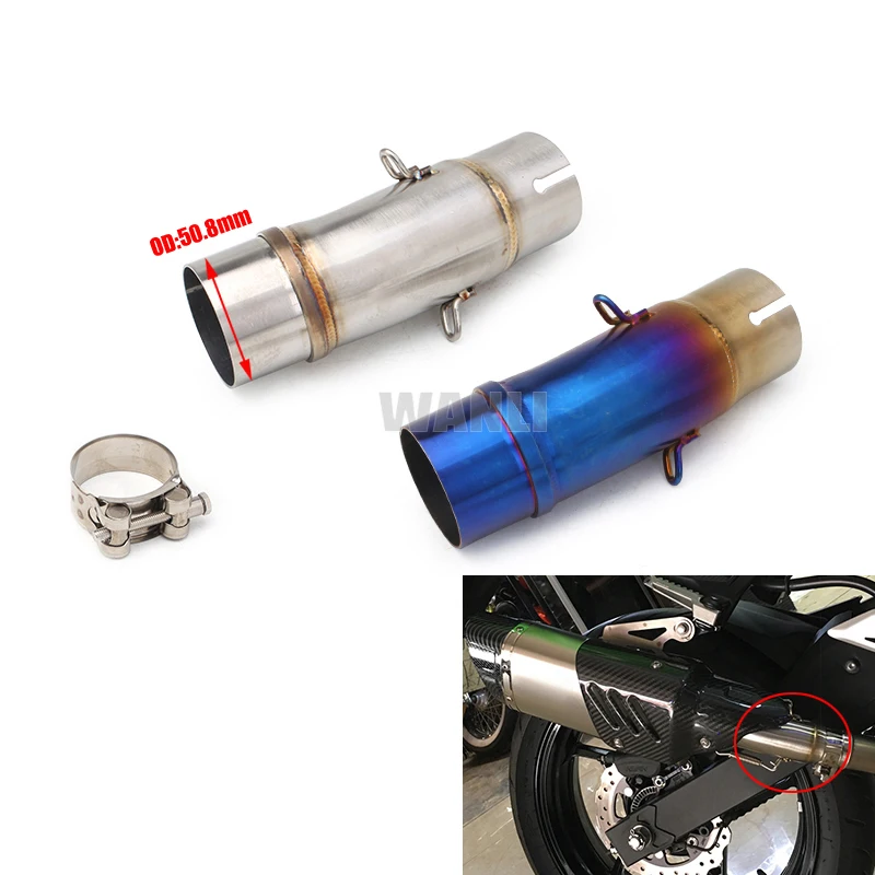 For Ninja400 z400 2017 - 2023 Motorcycle Exhaust Escape Systems Connection Modified Slip On Middle Link Pipe 51mm Muffler