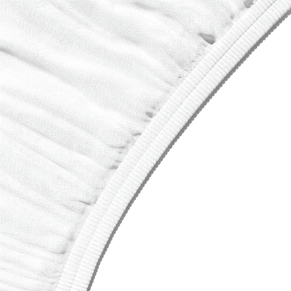 Solid Color Fitted Sheet Bedding Set Cotton Bed Spread Cover Protector Comfortable Bedroom Linen For King Queen Twin Size
