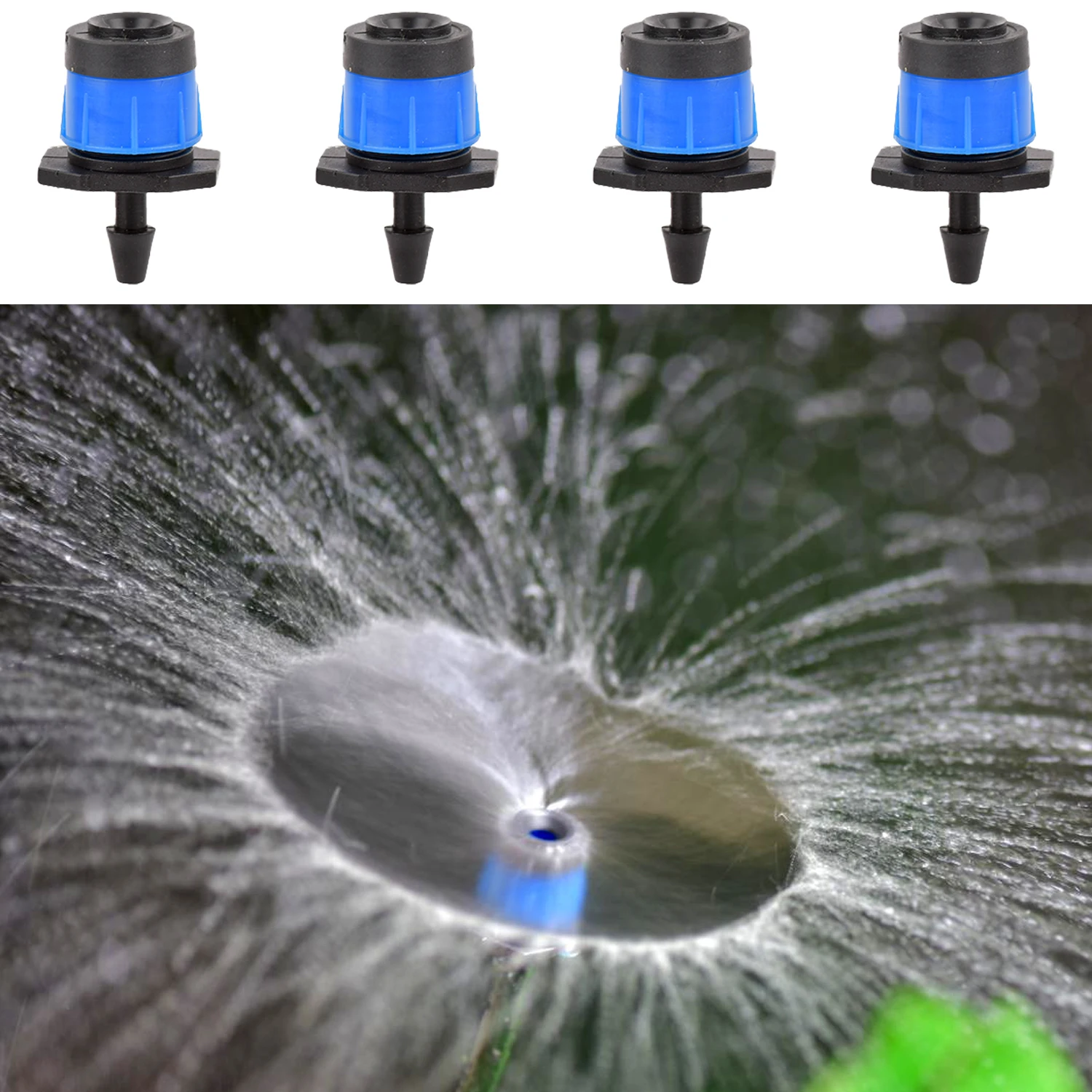 20/50 PCS Garden Micro Watering Sprinklers 360 Degrees Rotating Nozzle Mini Spraying 4/7mm Hose for Flower Garden Greenhouse