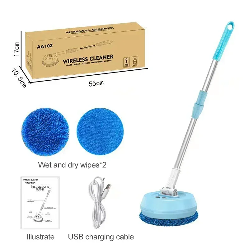 Wireless Electric Water Mop Cleaning Machine Automatic Wet Cleaner 2 in 1 Car Glass Ceiling Doors Windows Home Floor Mops