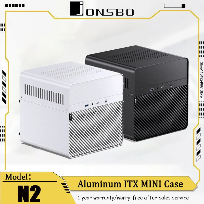 JONSBO N2 NAS MINI Aluminium-Chassis Speicher Cloud-Festplatten-Chassis Multi-in-One-Host-Server Multimedia 5-Disk Hot-Swap-fähig
