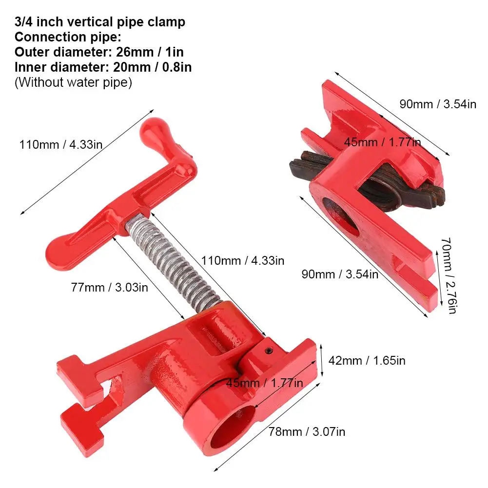 Imagem -06 - Heavy Duty Carpintaria Tubo Grampo Quick Release Fixture Ferramenta Carpenter 4