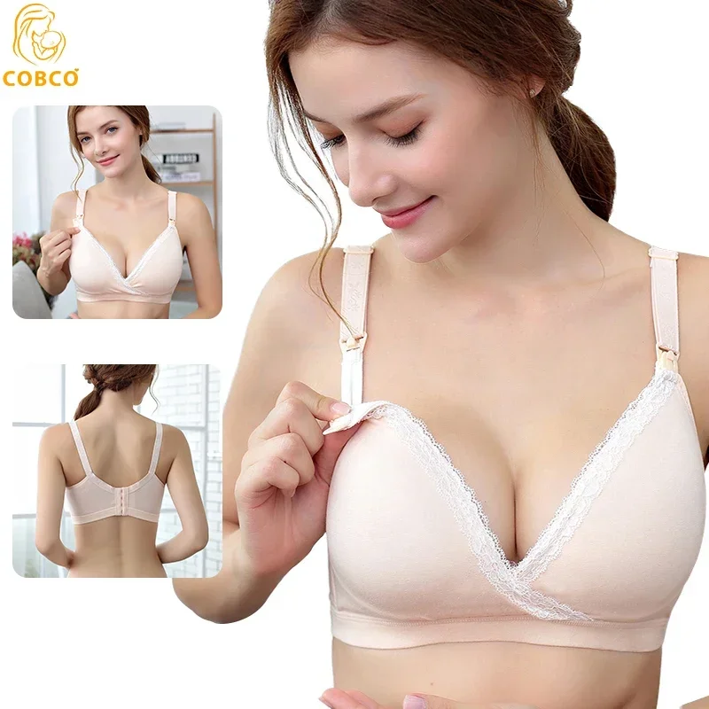 

Wirefree Nursing Maternity Bra Clothing Cotton Breastfeeding Bra for Pregnant Women Pregnancy Breast One Size Sleep Underwear