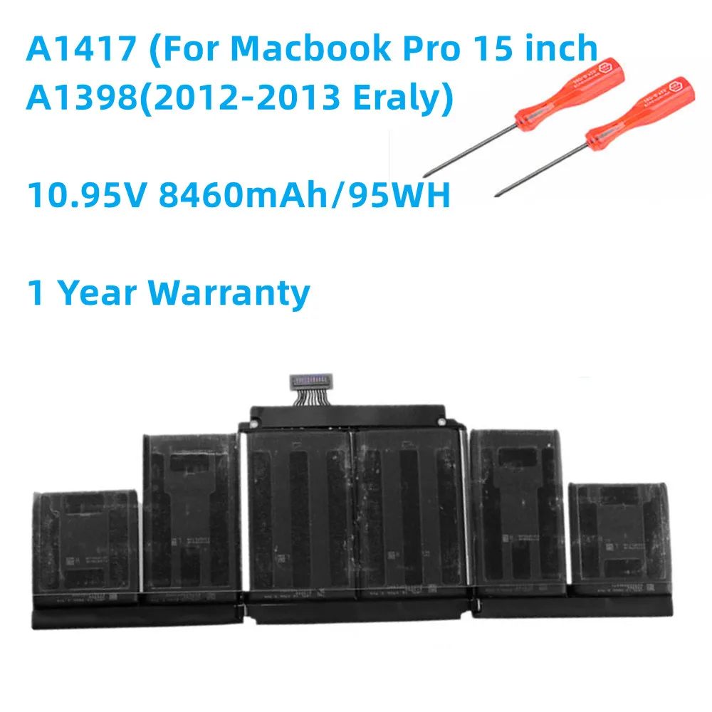 Bateria do Portátil para Apple Macbook Pro 15 Retina A1398 2012 2013 2014 2023 Ano A1494 A1417 A1618