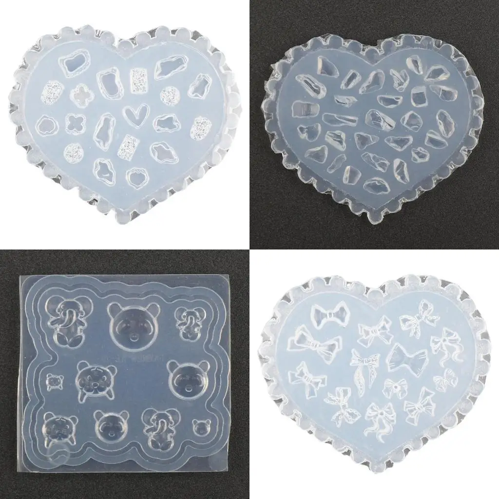 

J78F Summer Manicure Silicone Molds Decorations Shaped Shells Diamond Molds