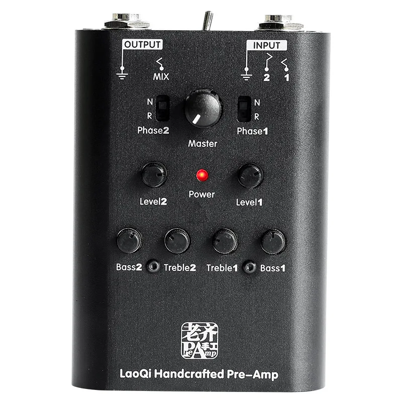 

LAOQI MINI1 Guitar DI BOX Handcrafted Dual Channel Mix Pre-Amp Guitar Effect Pedal