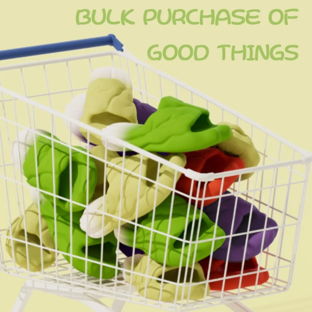 靴クリエイティブシミュレーションキャベツスリッパ面白い厚底EVA野菜スリッパ滑り止め3D赤キャベツスライド寝室用