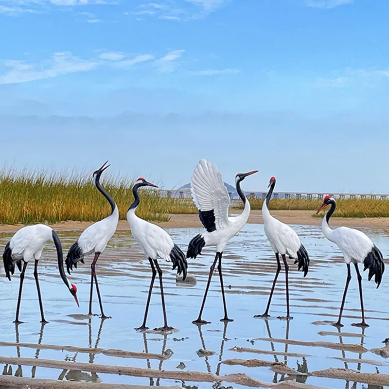 

Custom Crane Animal Sculpture for Garden Water Outdoor Large Decoration
