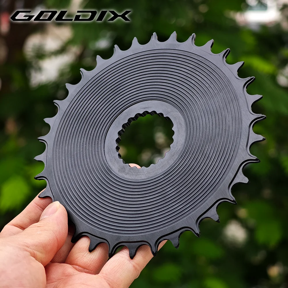 GOLDIX – Direkt installiertes AERO-Kettenblatt mit breiten, schmalen Zähnen, CNC-Hohlschneidbearbeitung für Shimano M8100 M9100 M7100 M6100 Kurbel