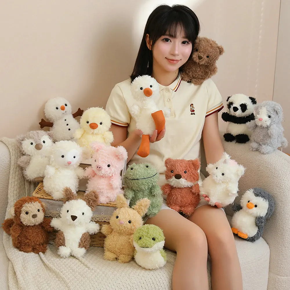 

Cute Fluffy Mini Plush Doll Soft Sftuffed Animal Toys Bear Penguin Snowman Cat Pig Duck Home Decor Adult Birthday Gift