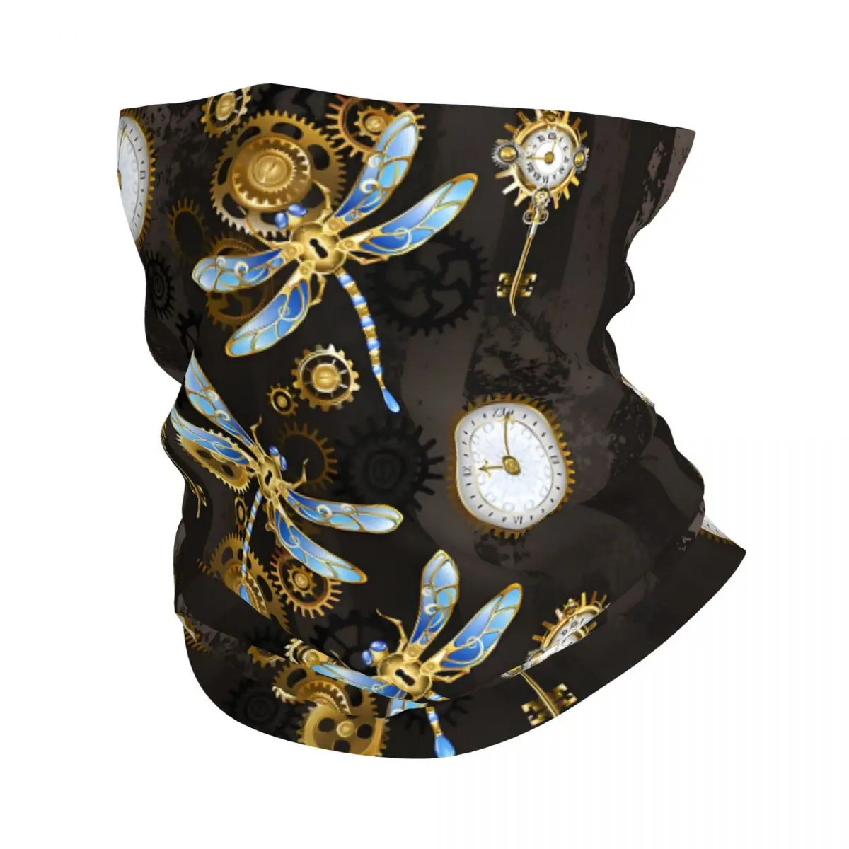 Steampunk Dragonflies Headband Neck Warmer Men Ski Running Tube Scarf Medical Nurse Face Bandana Gaiter