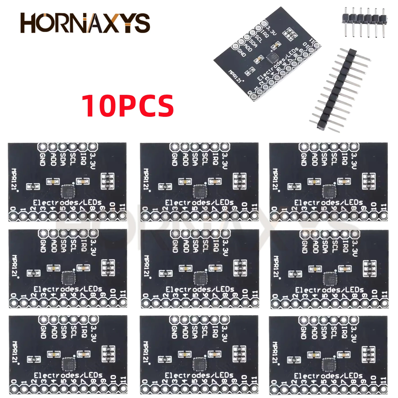 5pcs/10pcs MPR121 Breakout V12 Capacitive Touch Sensor Controller Module I2C keyboard Development Board For Arduino