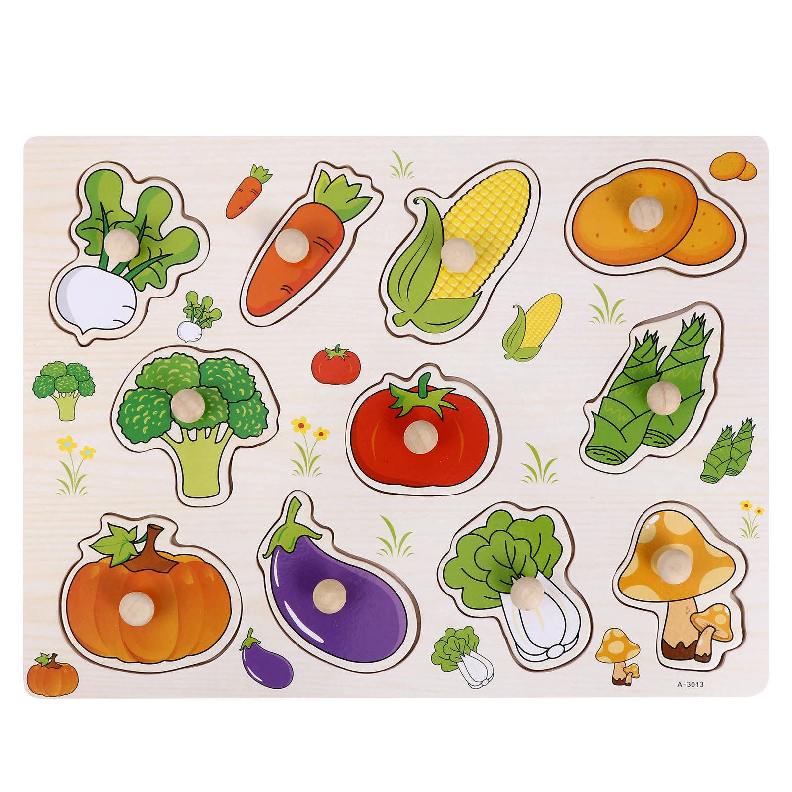 1Set Early Learning Puzzles Wooden Jigsaw for Children Fun Educational Plaything Lightweight Safe Material Kids Wood Puzzle Game