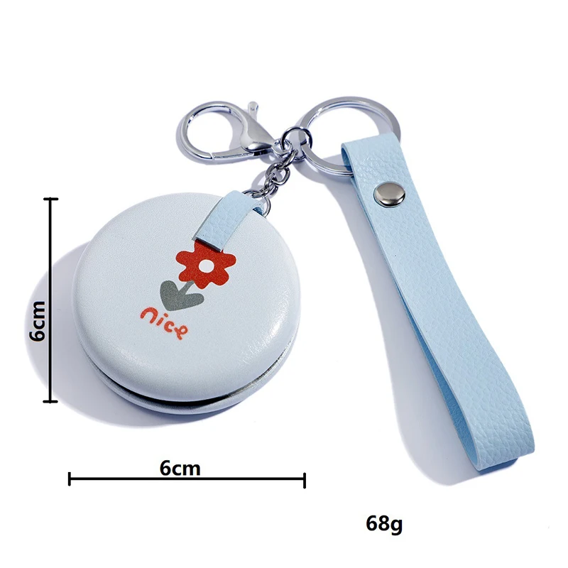 6 سنتيمتر مرآة صغيرة قابلة للطي المدمجة المحمولة جيب مستديرة مرآة المفاتيح ماكياج مرآة للنساء الفتيات السفر الاستخدام اليومي