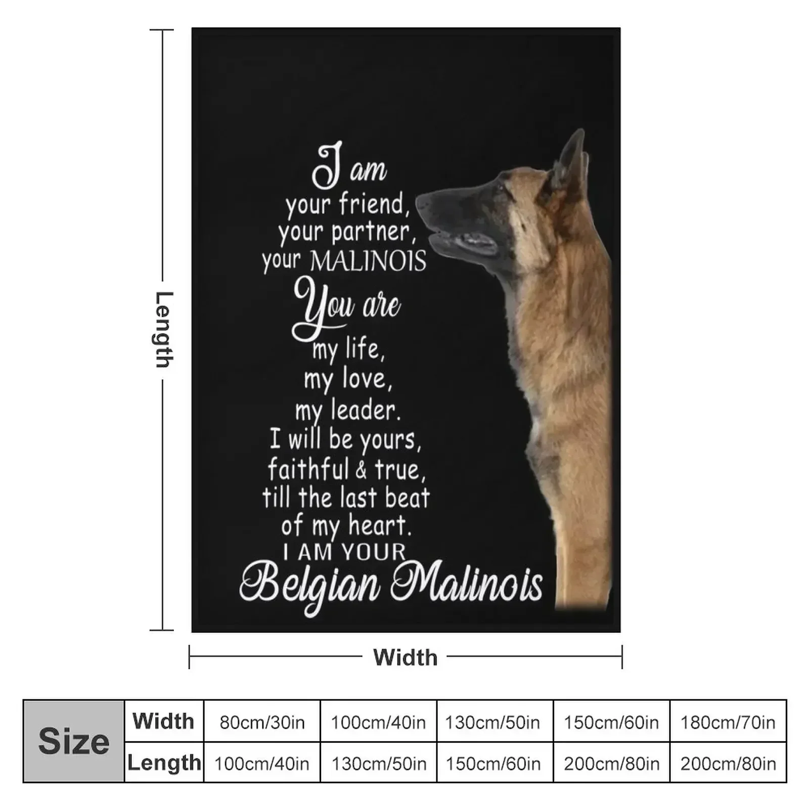 I am your friend your partner Belgian Malinois dog Throw Blanket warm winter for babies Softest Thermal Blankets