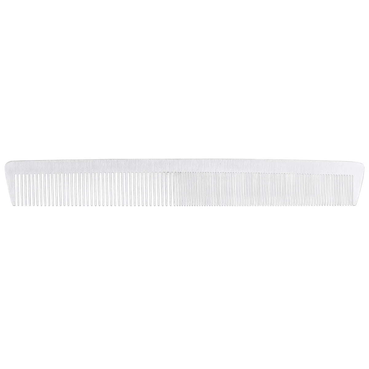 1Pcs Titanium Steel Hair Cutting Comb Sturdy Smooth Barber Accessories for Daily Home Salon Use Thick Hair Massage 21x3cm Silver