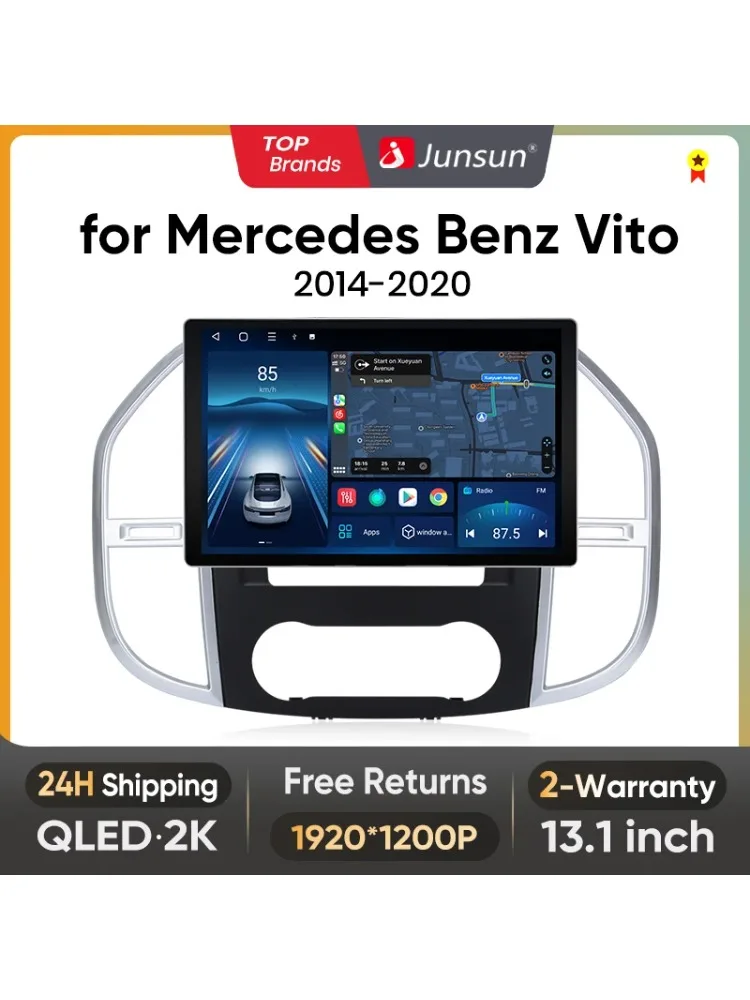 Junsun X7 Serie 13.1 “Draadloze Carplay Android Auto Autoradio Voor Mercedes Benz Vito W447 2014-2020 Multimedia Autoradio - afbeelding 2