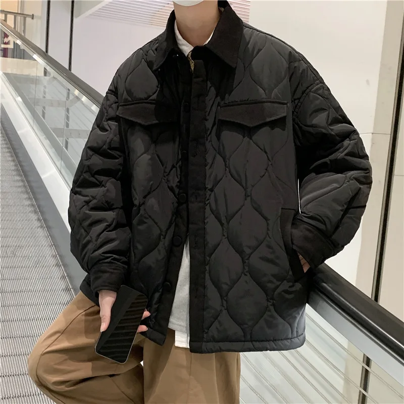 2023 Winter Japanse Katoenen Jas Mannen All-Match Casual Geruit Katoenen Vest All-Match Boetiekkleding Eenvoudige Stijl