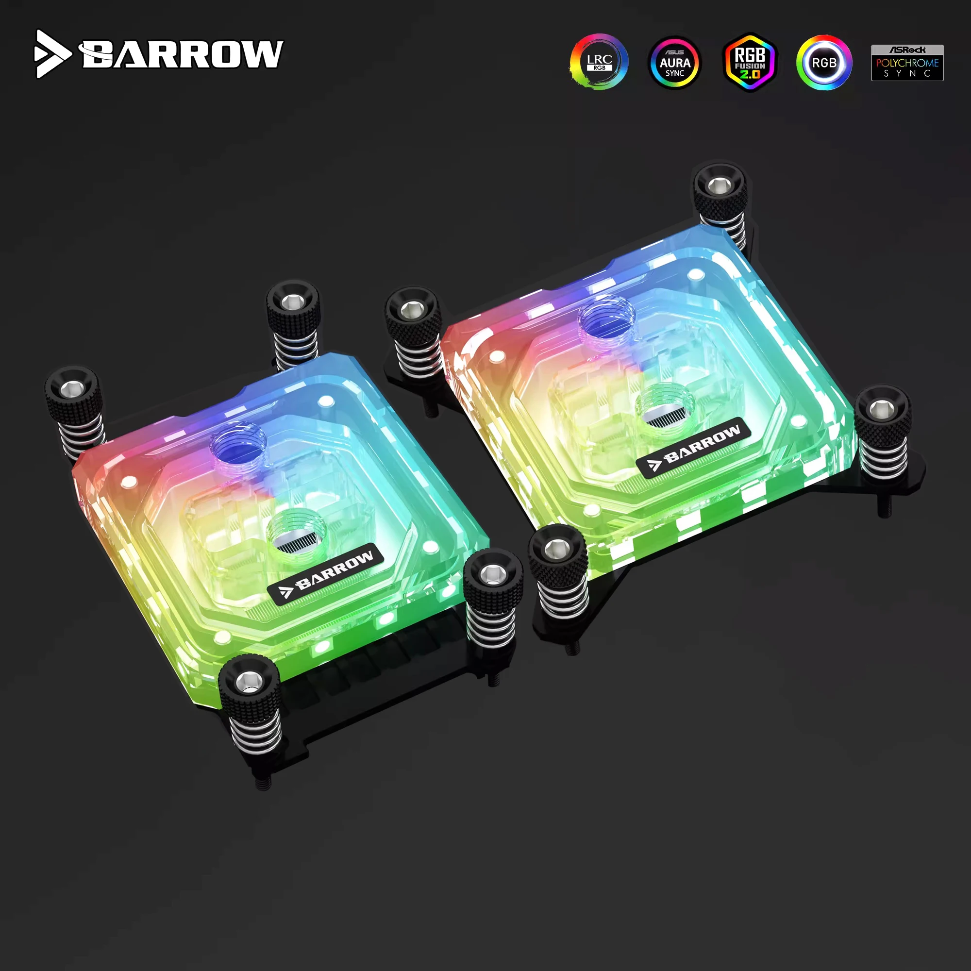 Barrow CPU Water Block For INTEL LGA 1700 1200 115X /X99 X299 / AMD AM5 AM4 AM3 AM3+ FM2 5V ARGB 3PIN MOBO AURA SYNC