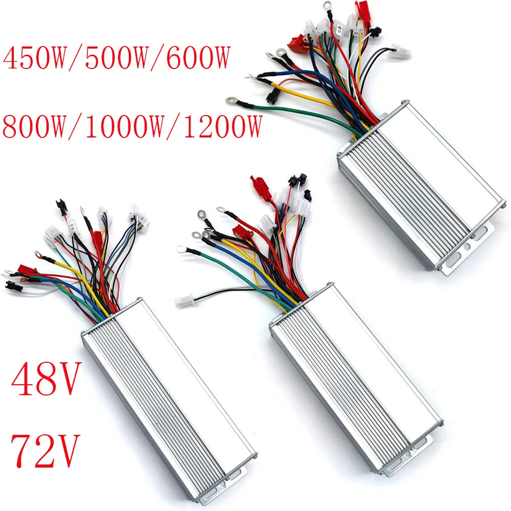 48V 72V 450W/500W/600W/800W/1000W/1200W Electric Bike Brushless DC Motor Controller E-Scooter Part DC Electric Motor Controller