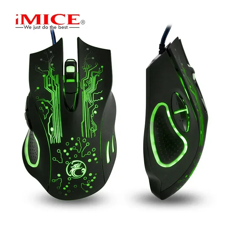 iMICE X9 Luminous Gaming Mouse Usb Wired Mice Adjustable 6 Buttons  2400dpi computador gamer for laptops