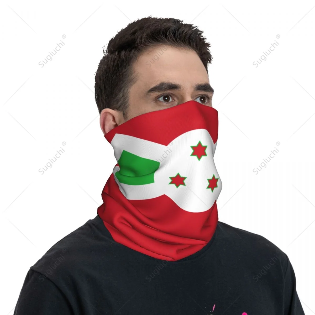 Unisex Burundi Flag Neckerchief Scarf Neck Face Mask Scarves Neck Warmer Seamless Bandana Headwear Cycling Hiking