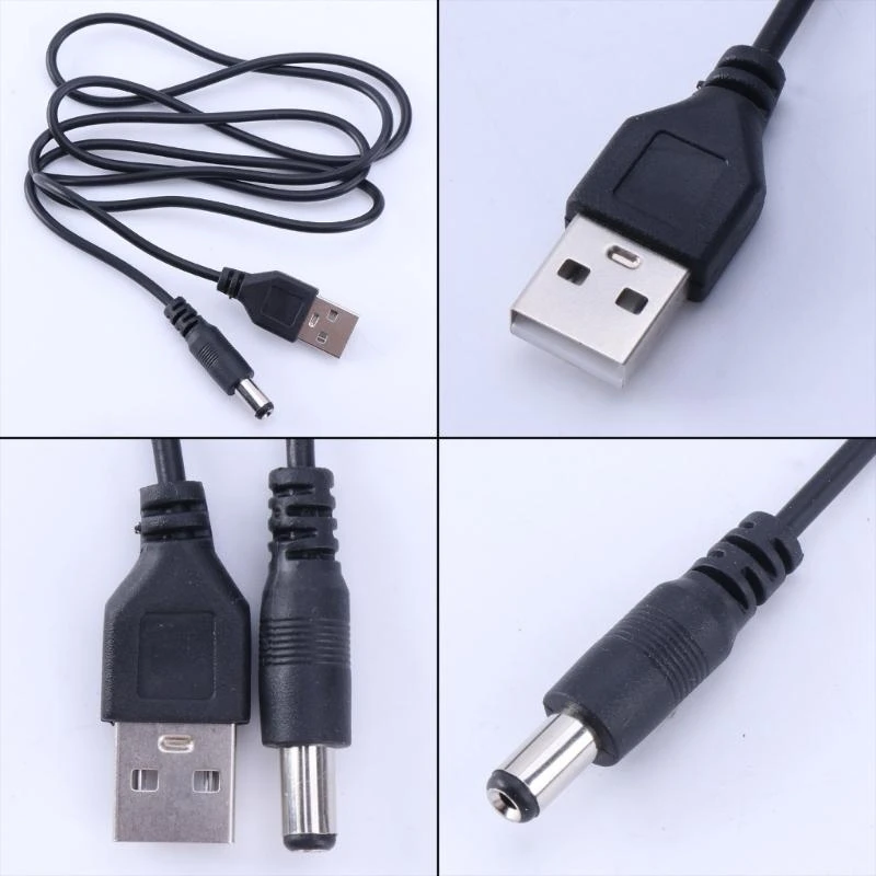 P5EA USB DC 5V To 12V 2.1x5.5mm Male Step Up Adapter Cable For Router LED Light Fan Laptop and More Small Electronics