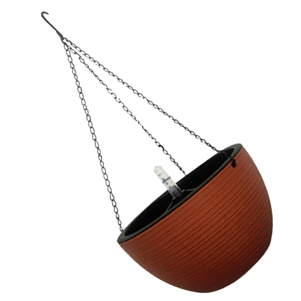

Automatic Watering Hanging Flower Pot Large Brick Red Wall Hanging Planter Baskets for Balcony Plant