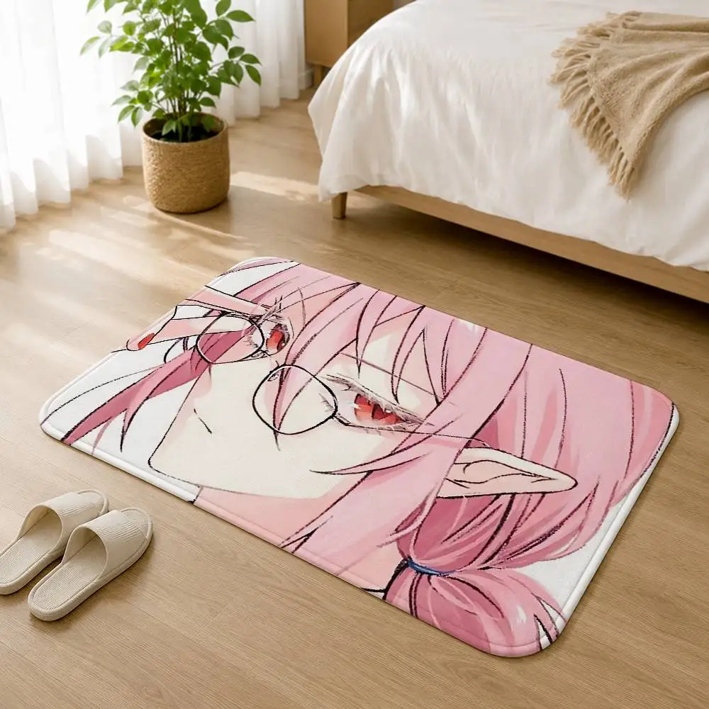 A-Asmodeus Alice Welcome to D-Demon School Short Plush Rug Machine Washable Soft Comfortable Anti‑Slip Floor Mat Home Decor