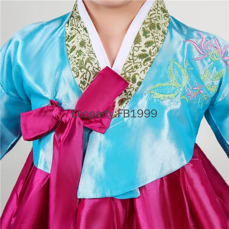 4 Colors Girls Hanbok Dress Korean Traditional Ancient Costumes Kids New Year Party Asian Palace Cosplay Performance Costumes view 6