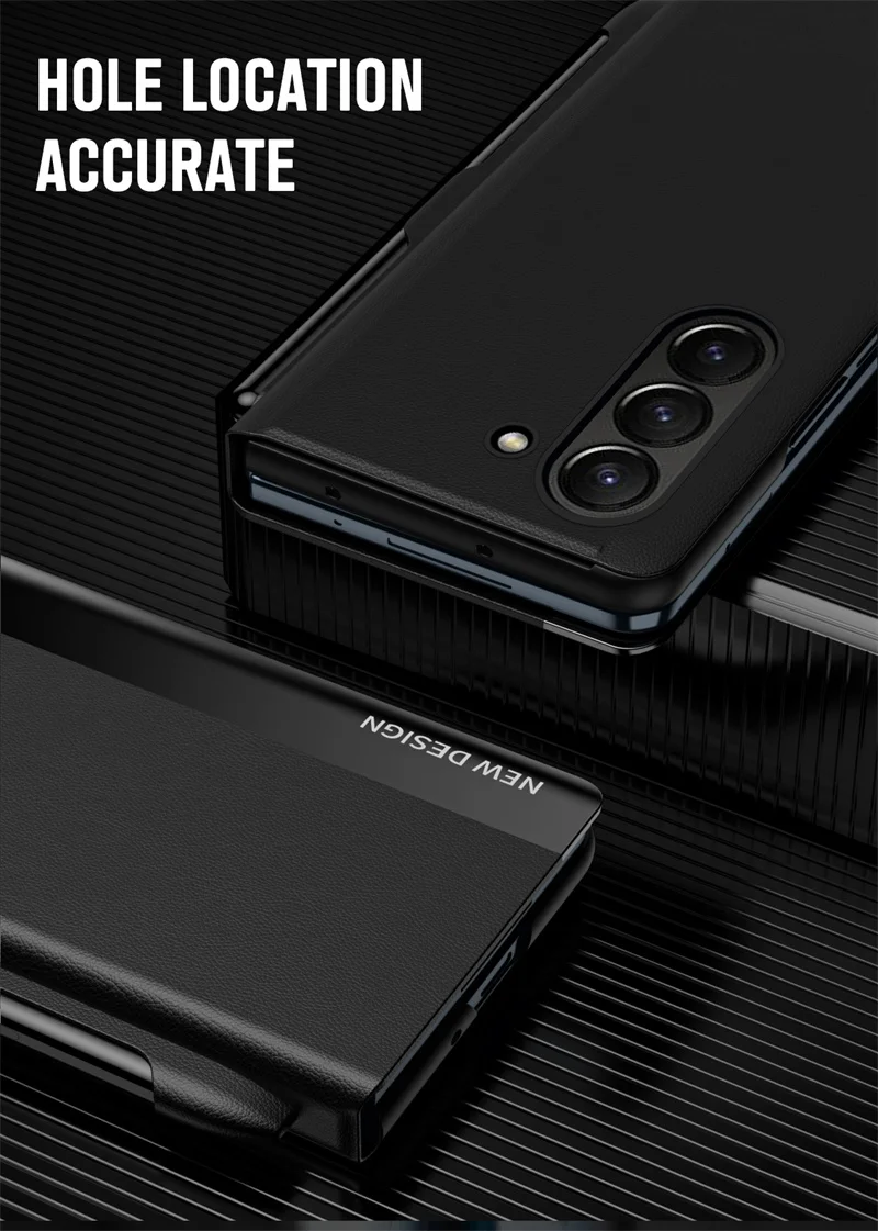 With S Pen & Pen Slot PU Leather Electroplating Holder Phone Case For Samsung Galaxy Z Fold 6 5 4 3 5G Fold7 Magnetic Flip Cover