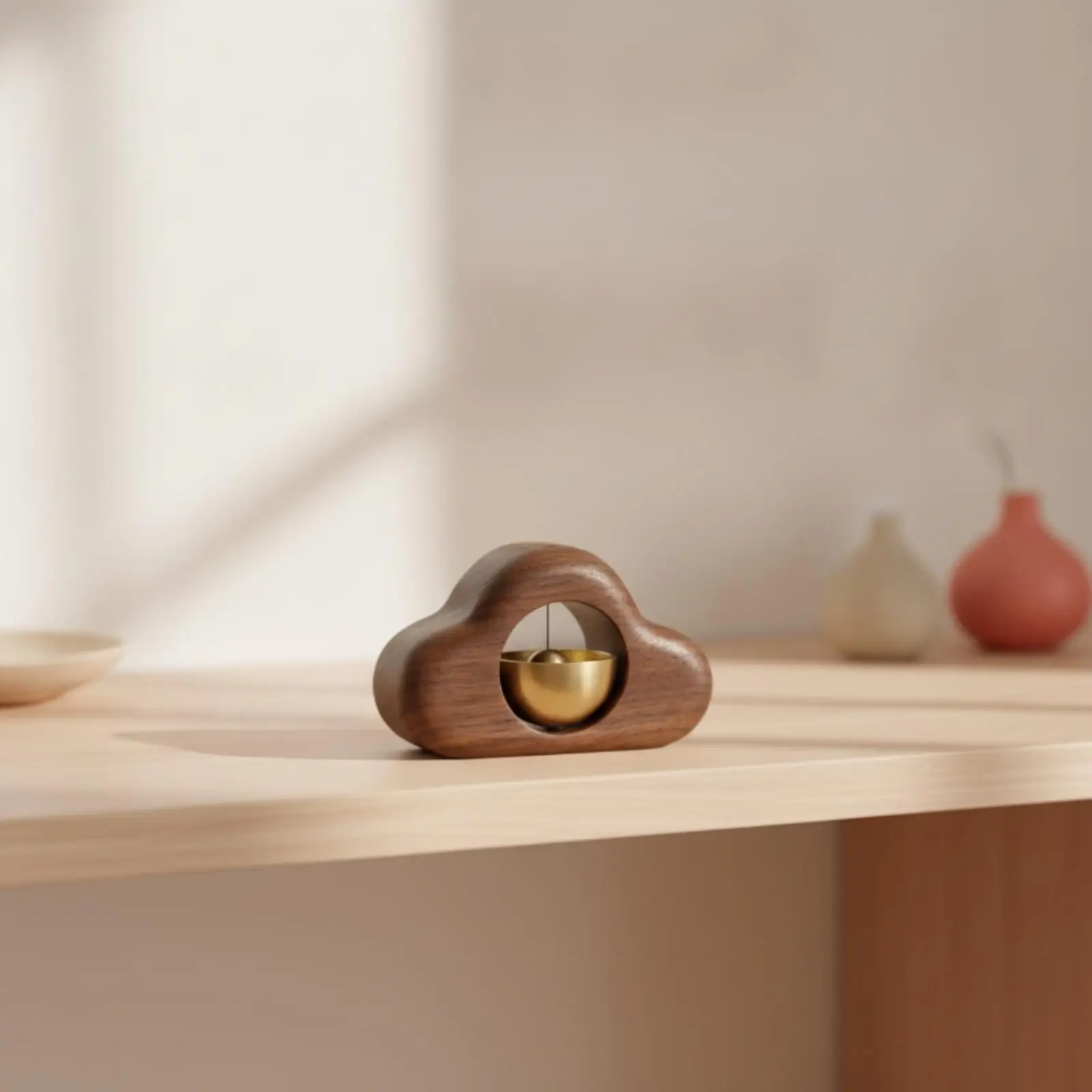 Cloud Entry Chime Decorative Wooden Entry Chime Hanging Bell Rustic Entry Notify