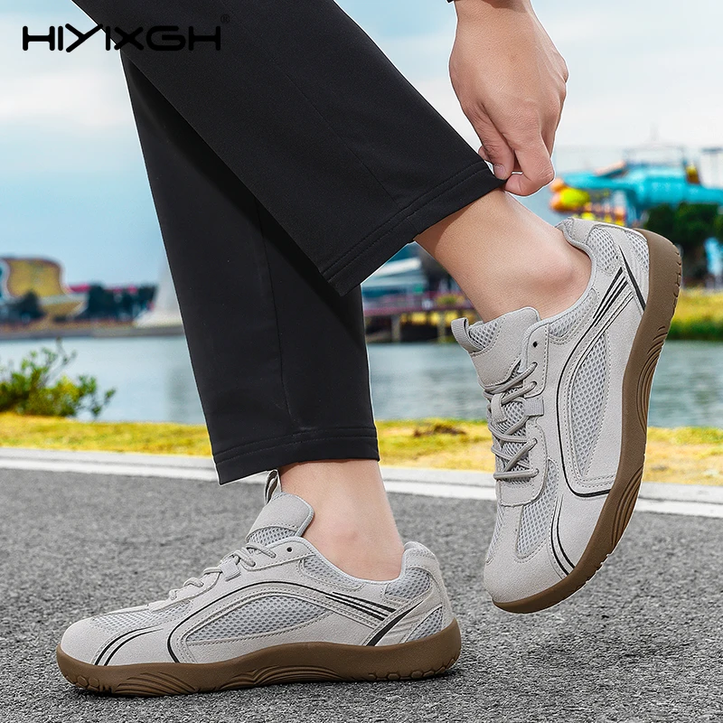 

Large Size Wide Toe Casual Sports Shoes 2026 Spring Autumn Lightweight Mesh Running Sneakers Wide Last Couple Barefoot Shoes