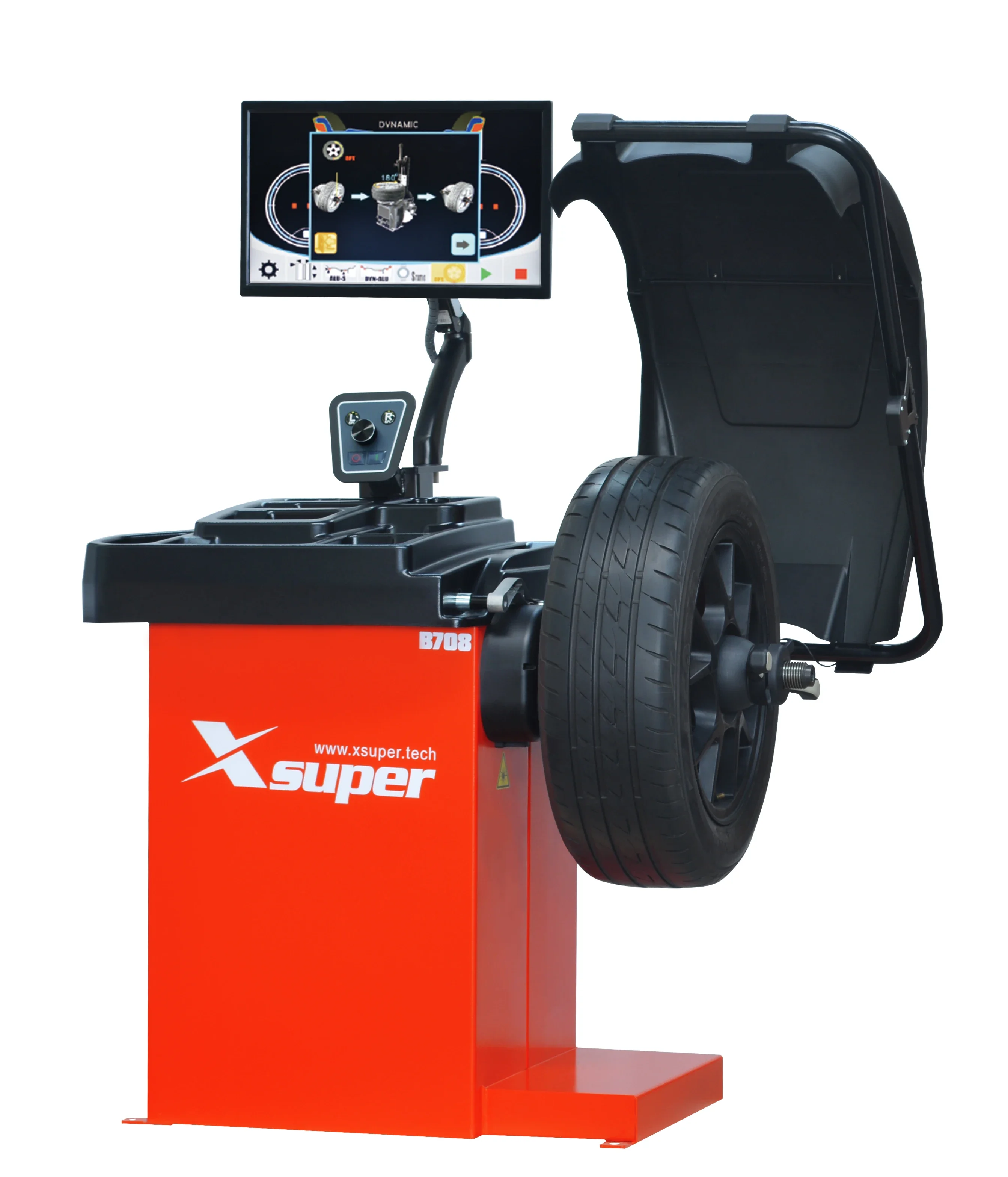 Auto Brake Wheel Balancer For Tire Service With Sonar Measurement And Laster Line Indicator Function