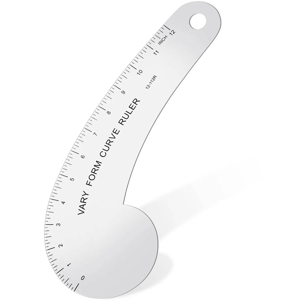 Vary Form Curve Ruler 12Inch Solid Metal French Curve Hip Curve Ruler for Measuring Sewing Design Making