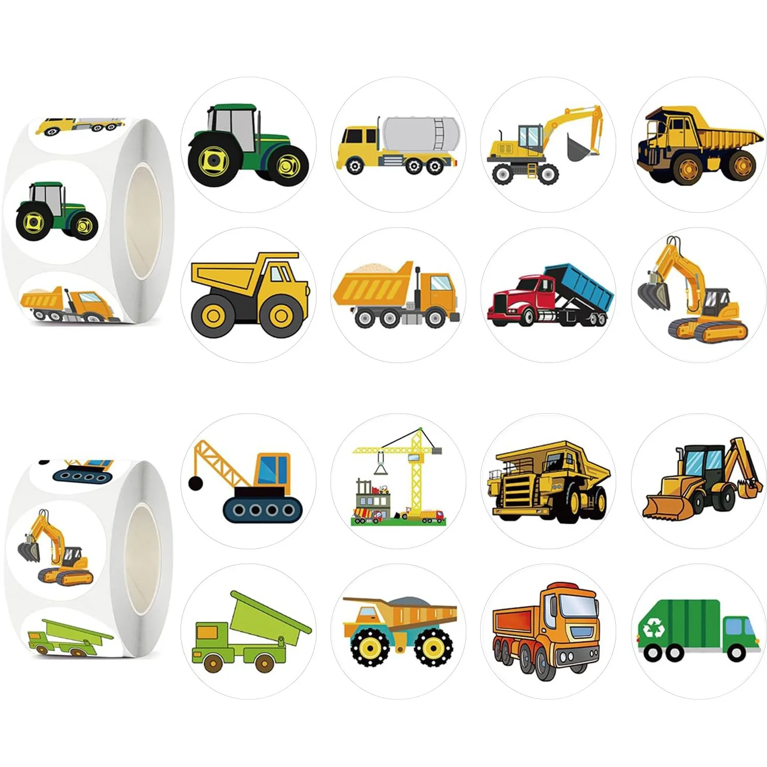 500 Pcs Truck Cartransportation Stickers for Kids Boys Construction Stickers for Toddler Teens Art Toys for Crafts with Car